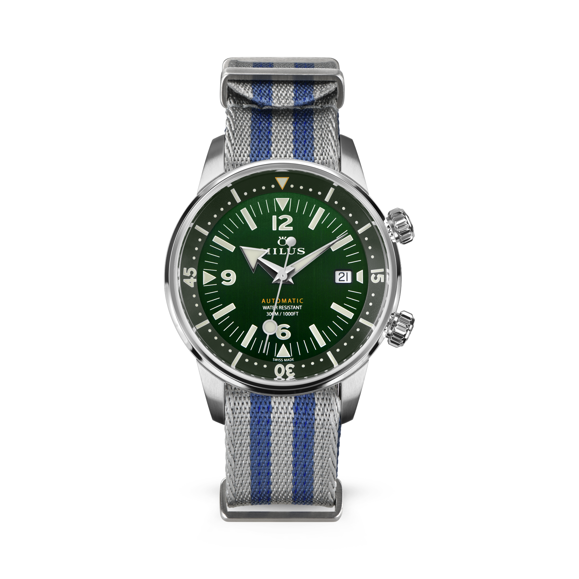 Bracelet NATO - Argent & Bleu
