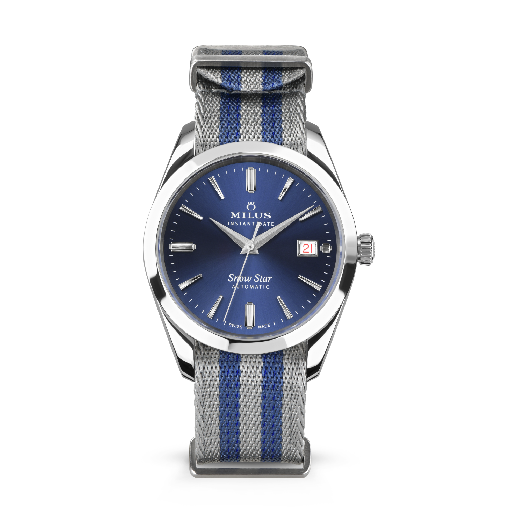 Bracelet NATO - Argent & Bleu